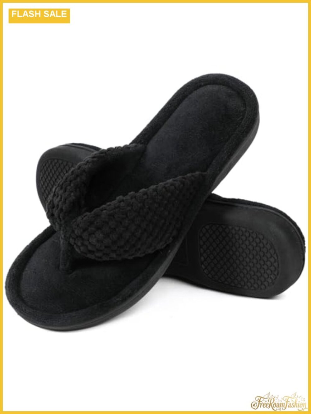 Women's Popcorn Flip Flop Slippers Memory Foam Spa Thong House Shoes